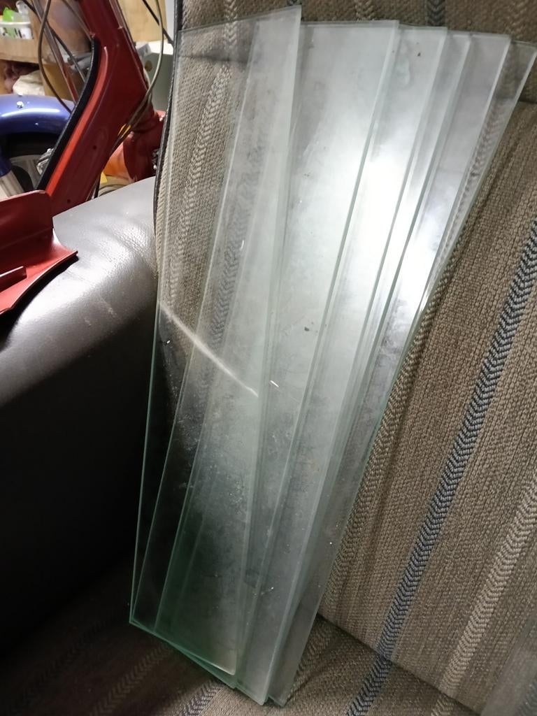6 glasplaatjes - Ideaal voor diverse projecten, Doe-het-zelf en Verbouw, Glas en Ramen, Ophalen, Gebruikt, Minder dan 80 cm, Minder dan 80 cm
