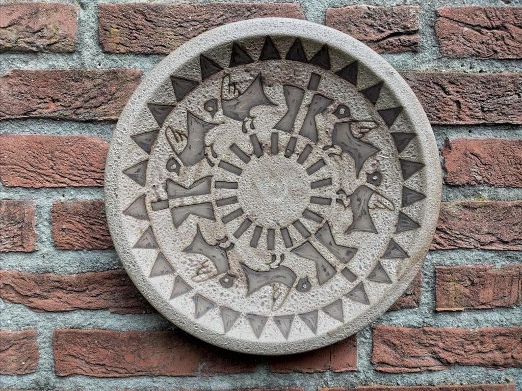 Ceramano Hans welling agina vintage keramiek wandbord, Ophalen of Verzenden