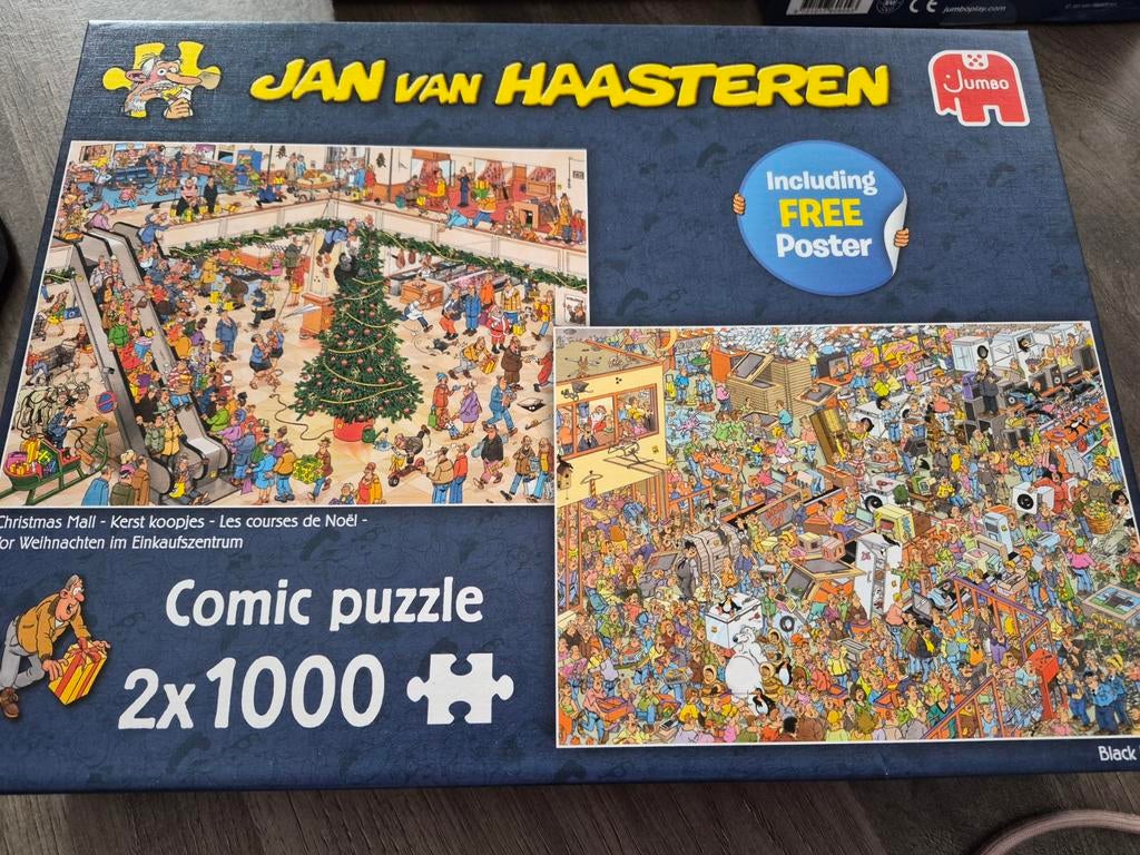Jan van haasteren 2 puzzels 1000 stukjes, Ophalen of Verzenden, 500 t/m 1500 stukjes, Zo goed als nieuw