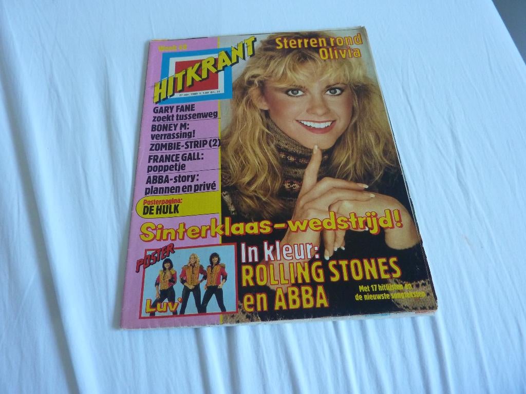 HITKRANT 1980-LUV-ABBA-OLIVIA NEWTON JOHN-DE HULK-STONES, Verzamelen, Verzenden, 1980 tot heden, Tijdschrift