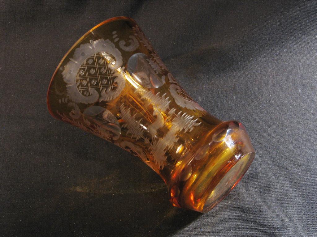 Huwelijksbeker antiek glas Biedermeyer 1825. 1011, Ophalen of Verzenden