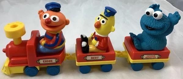 Tyco Sesamstraat Trein Set Bert Ernie Koekiemonster vintage, Coolsingel 104, 3011 AG Rotterdam, Netherlands, Verzenden, Zo goed als nieuw