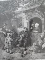 Steendruk Blinde vioolspeler bij huisje, Isaac van Ostade, Verzenden