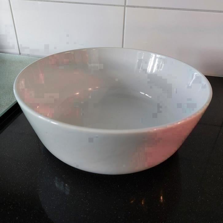 Bloempot plantenschaal wit aardewerk diam 26cm, hoog 10cm, Rond, Binnen, Zo goed als nieuw, Minder dan 40 cm