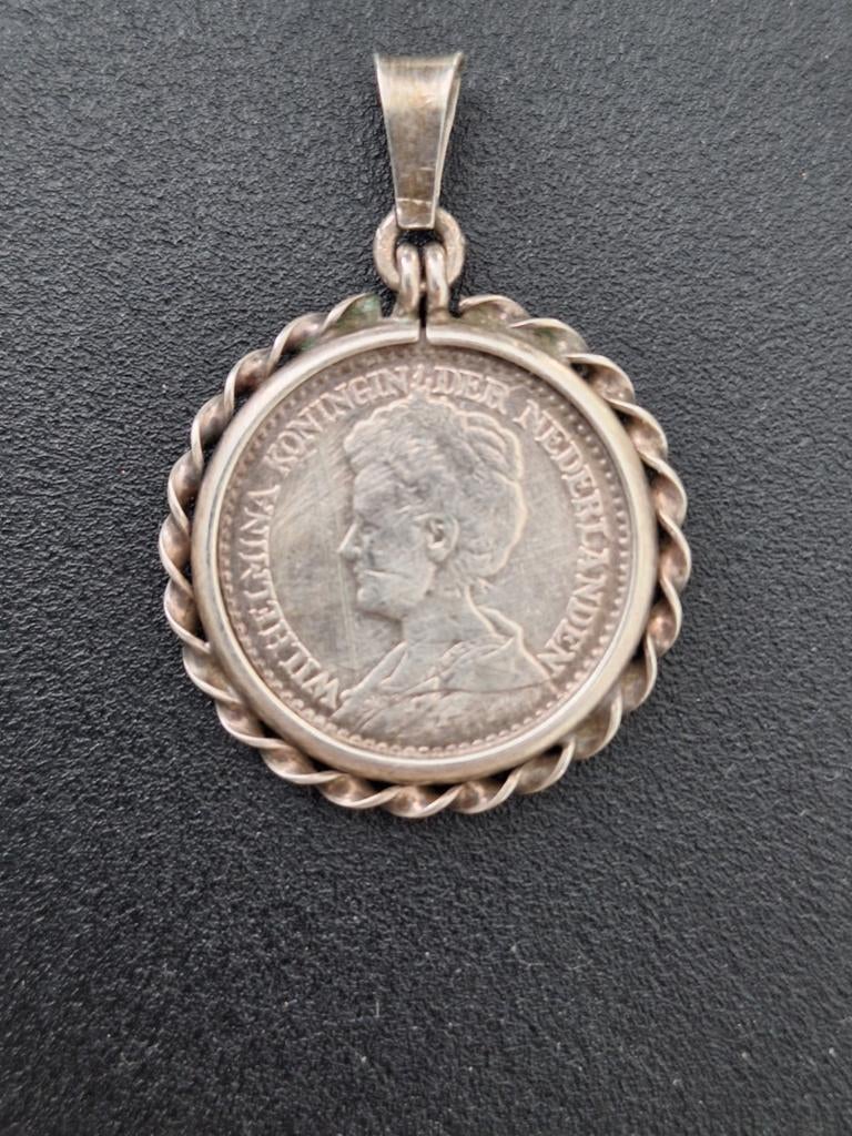 Halve gulden Koninging Wilhelmina 1919, Ophalen of Verzenden, Zilver, Overige materialen