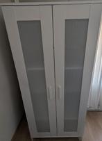 Witte kast met kunststof deuren – 180x81x50 cm – goede staat, Ophalen, Gebruikt