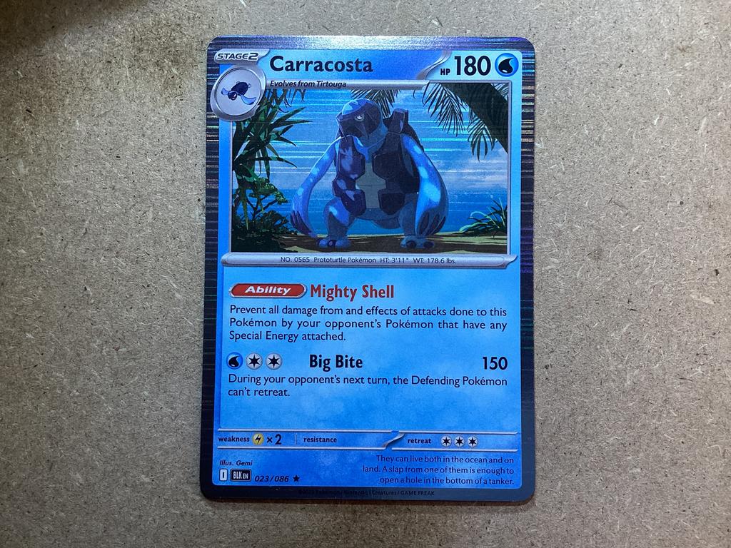 1x Carracosta [BLK 023/086] (Near Mint, Holo), Ophalen of Verzenden, Zo goed als nieuw, Losse kaart, Foil