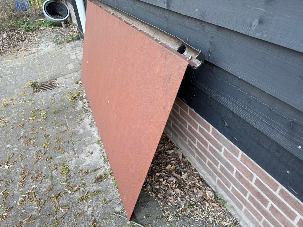 Cortenstaal afdak voor bijvoorbeeld buitenkeuken, Ophalen, Gebruikt, IJzer
