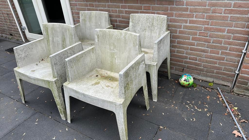 Tuinstoelen 4 stuks, Ophalen, Zo goed als nieuw