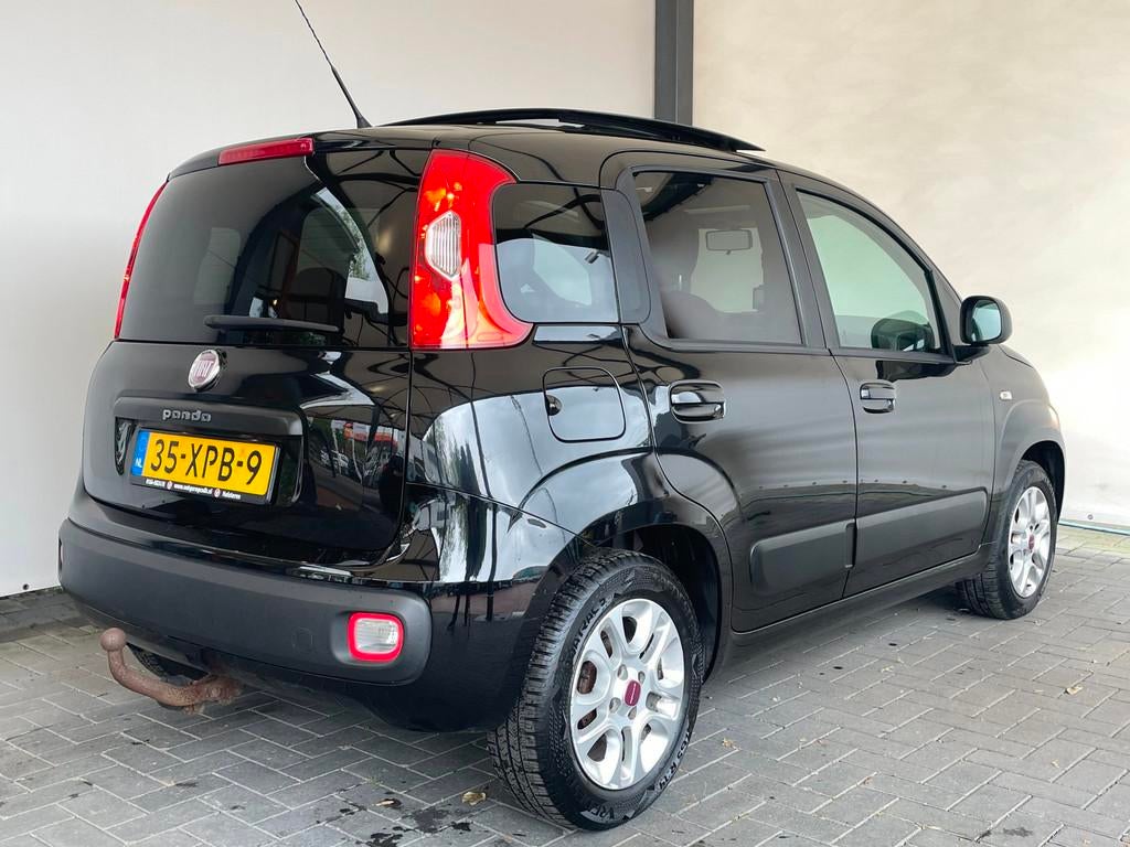 Fiat Panda 0.9 TwinAir Lounge|Panoramadak|Automaat|Trekhaak|, Auto's, Euro 5, Zwart, Panda, Zwart