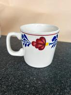 Orginele boerenbont melkbeker en soep bordjes,, Ophalen of Verzenden, Aardewerk, Boerenbont, Bord(en)