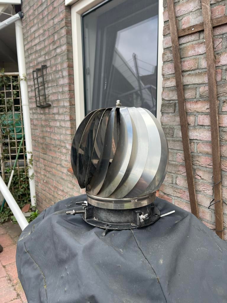 Roterende schoorsteenkap RVS, Ophalen of Verzenden, Gebruikt, Hout, Houtkachel