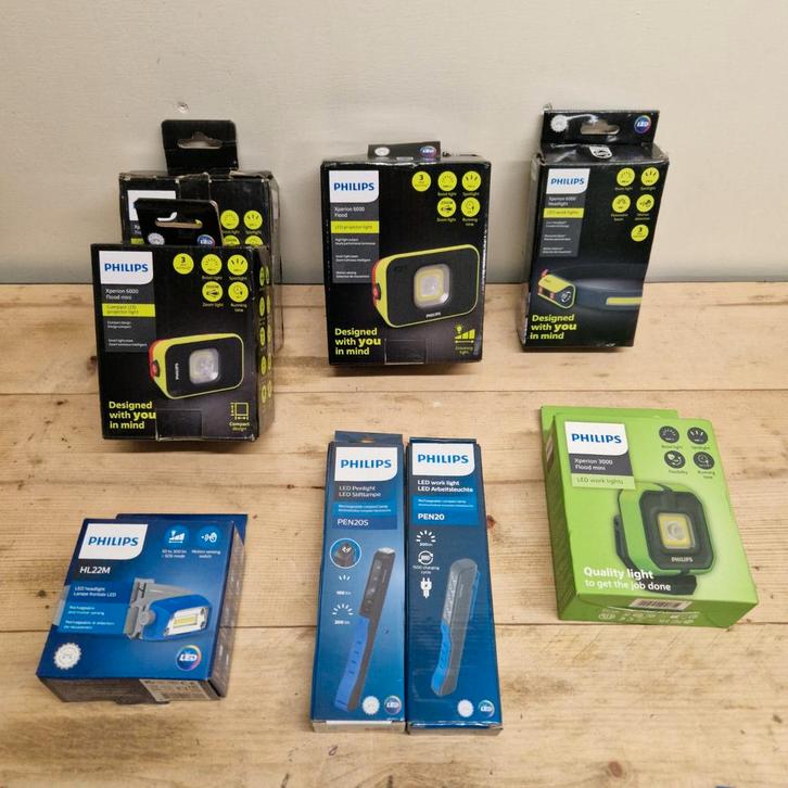 ⚡️ Nieuwe Philips zaklampen / inspectielampen / werklampen, Caravans en Kamperen, Zaklampen, Nieuw, Accu, Ophalen of Verzenden