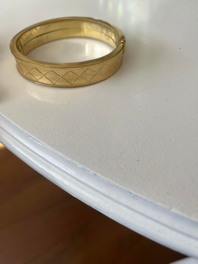 Vintage Double Armband, Ophalen of Verzenden, Gebruikt, Goud, Overige materialen