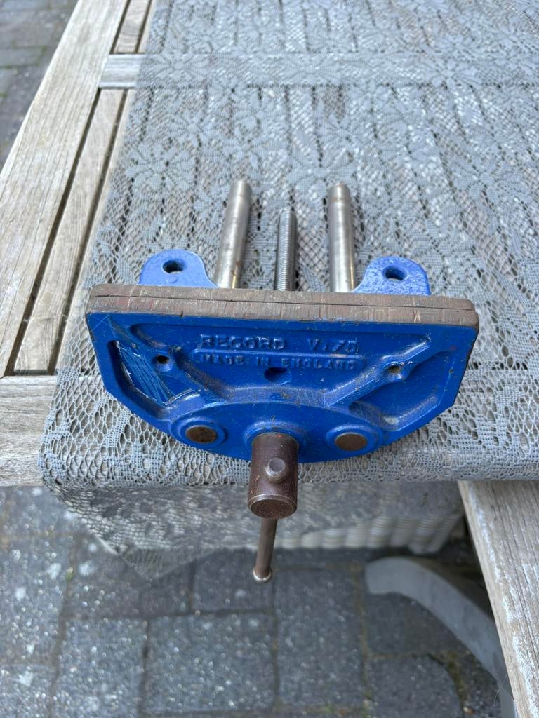 Meubelmaker bankschroef Record V175, Doe-het-zelf en Verbouw, Werkbanken, Ophalen, Zo goed als nieuw, Minder dan 70 cm, Bankschroef