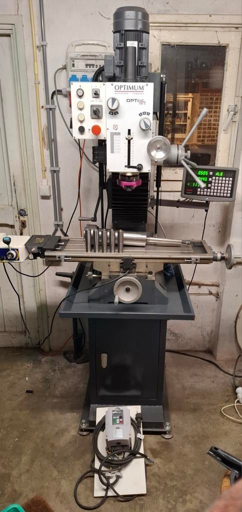 Optimum mb4 freesmachine, DRO, voeding, ISO40, Ophalen, Overige soorten, Zo goed als nieuw, Optimum