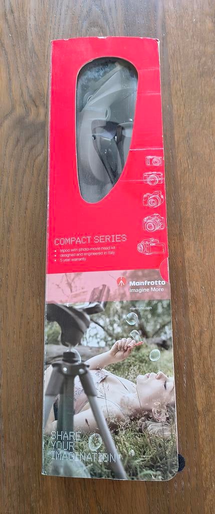 Manfrotto statief, Ophalen, Zo goed als nieuw, Driepoot, Met balhoofd