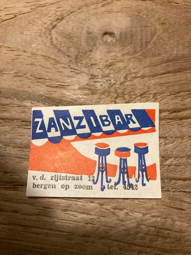 Lucifer etiket Zanzibar Bergen op Zoom, Verzamelen, Merken en Reclamevoorwerpen, Ophalen of Verzenden, Gebruikt, Overige typen