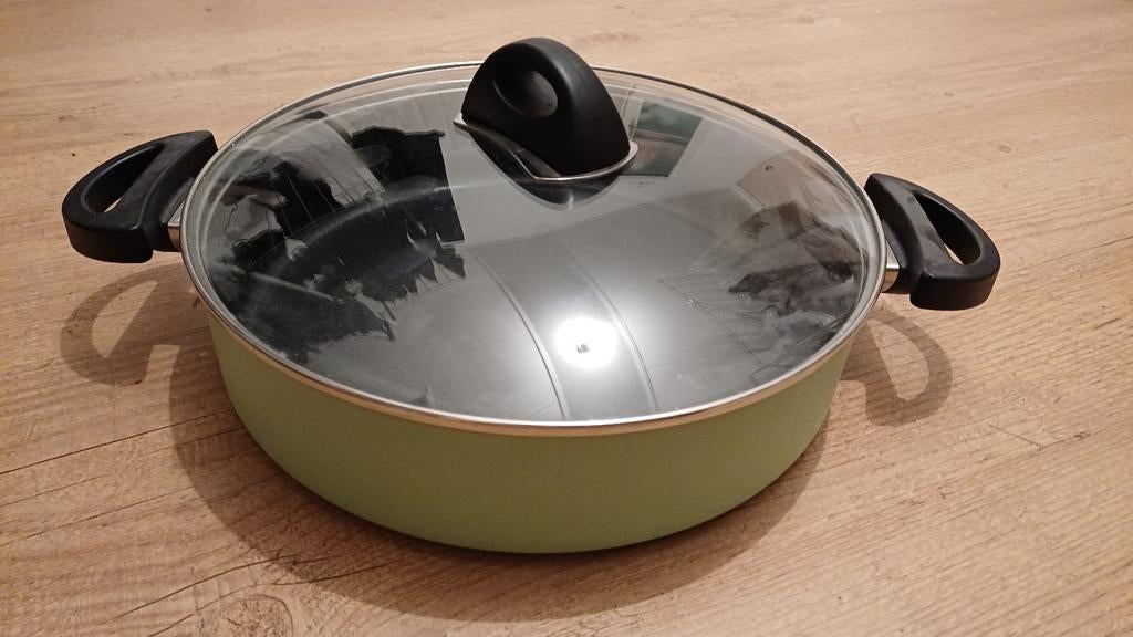 Berghoff mintgroene pan, Ophalen, Zo goed als nieuw, Kookpan of Snelkookpan