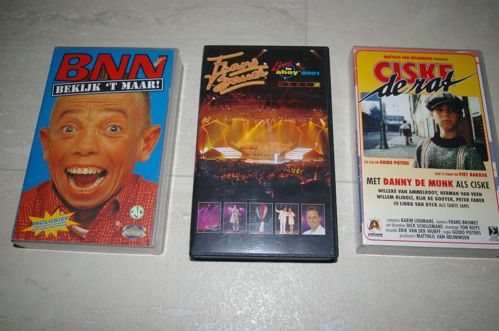 VHS video banden van: Ciske de rat / BNN / Frans Bauer, Ophalen of Verzenden
