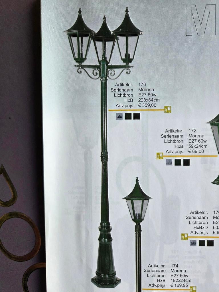 lantaarn, Tuin en Terras, Buitenverlichting, Staande lamp, Nieuw, Ophalen of Verzenden, Netvoeding