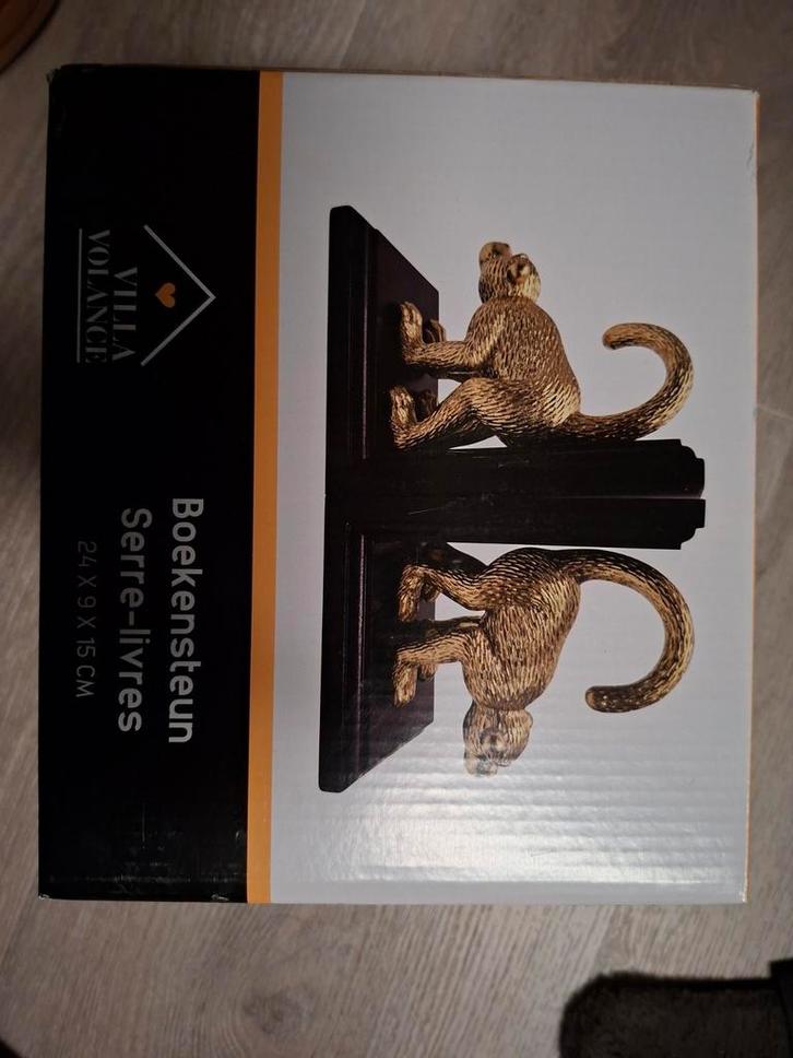 Nieuw Boekensteunen Gouden Aap  - Villa Volan, Huis en Inrichting, Woonaccessoires | Overige, Ophalen of Verzenden