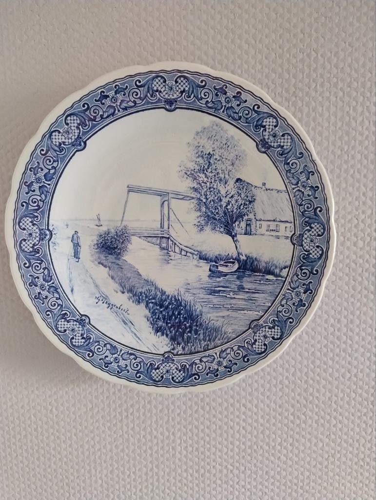 Delfts Blauw wandbord - Chemkefa Maastricht - 31 cm, Antiek en Kunst, Ophalen