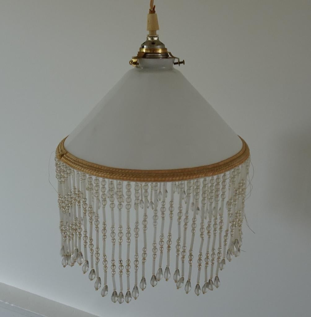 Vintage Hanglamp met Kraaltjes, Huis en Inrichting, Lampen | Hanglampen, Ophalen, Zo goed als nieuw, Minder dan 50 cm