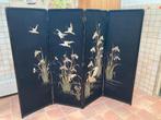 Antiek Chinees vierluik inklapbaar houten hout kamerscherm, Ophalen of Verzenden, Gebruikt