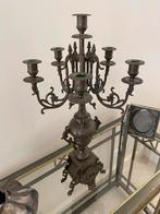 Grote oude statige kandelaar, Ophalen of Verzenden, Koper of Brons