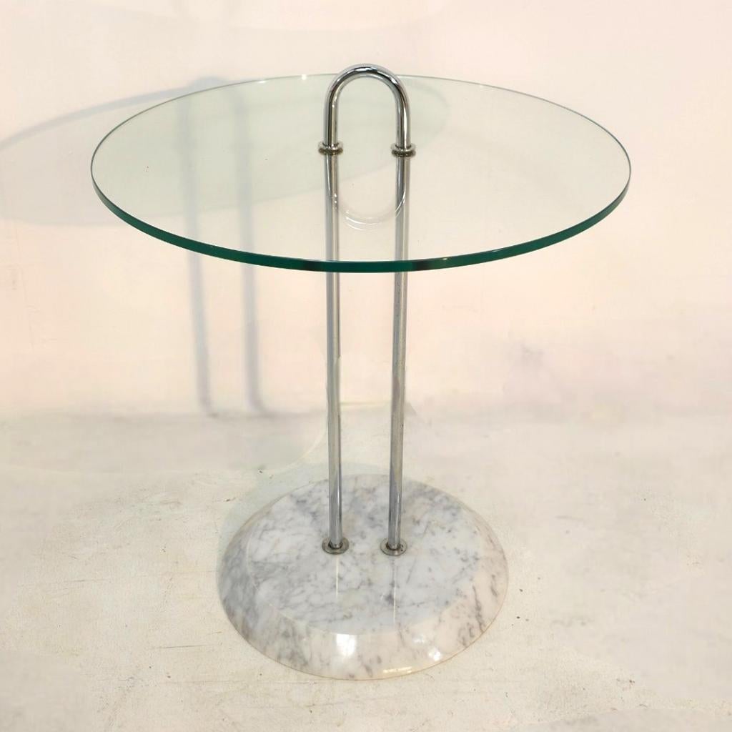 Bijzettafel 70s Italiaans design Magistretti mid century, 45 tot 60 cm, Minder dan 55 cm, Rond, Ophalen of Verzenden
