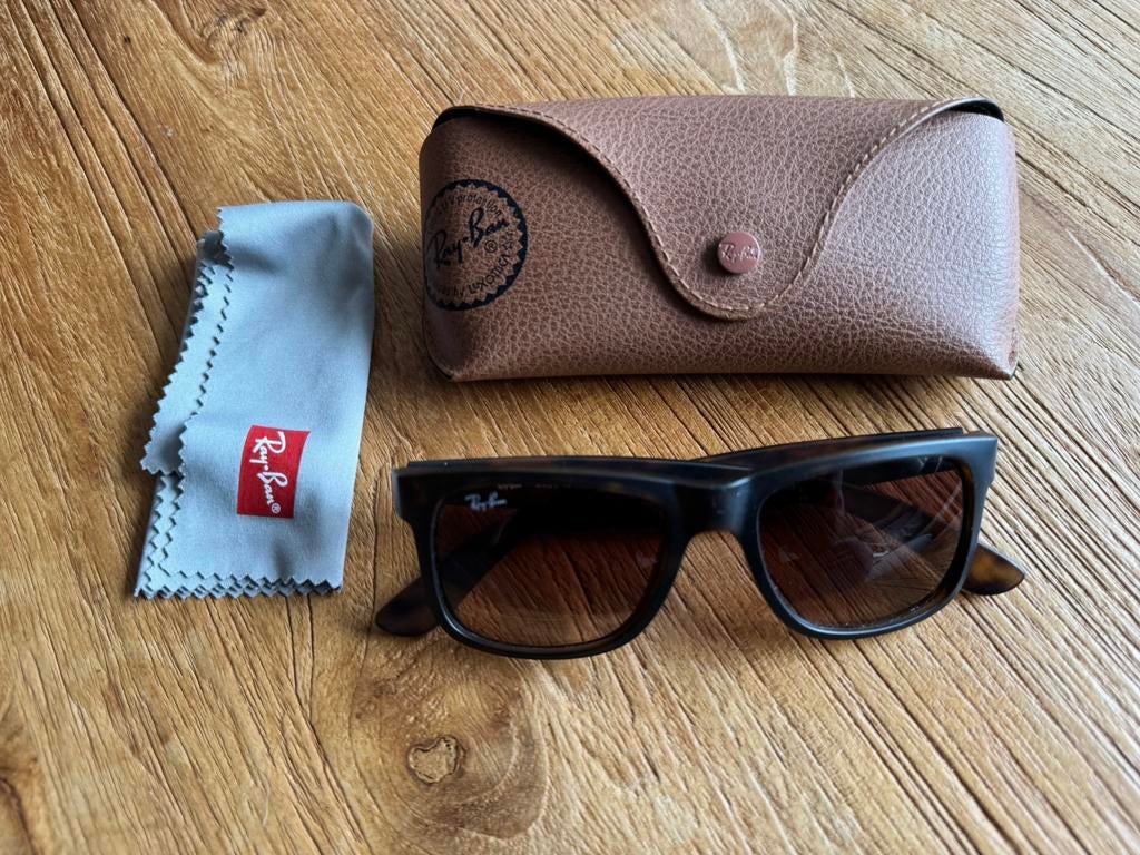 Ray Ban Justin 710/13 - Havana/Dark Brown, Zonnebril, Bruin, Ophalen of Verzenden, Zo goed als nieuw