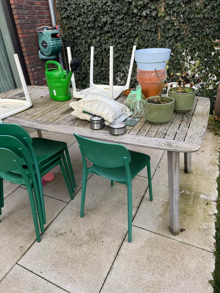 Gratis af te halen: Tuintafel (1,5 jaar oud), Tuin en Terras, Ophalen, Gebruikt, Rechthoekig, Hout