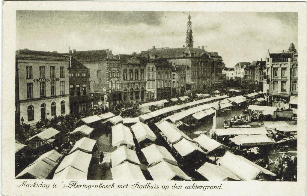 Den Bosch – Marktdag., Ophalen of Verzenden, 1920 tot 1940, Ongelopen, Noord-Brabant