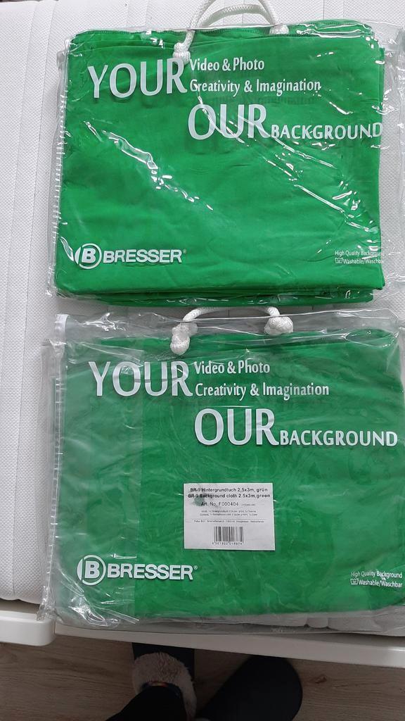 Brasser foto achtergrond doek 2,5x3m groen, Audio, Tv en Foto, Fotografie | Fotostudio en Toebehoren, Achtergrond, Ophalen of Verzenden