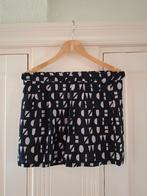 Zijde Won Hundred zwart beige rok rokje mini 36 S, Verzenden, Zo goed als nieuw, Maat 36 (S), Boven de knie