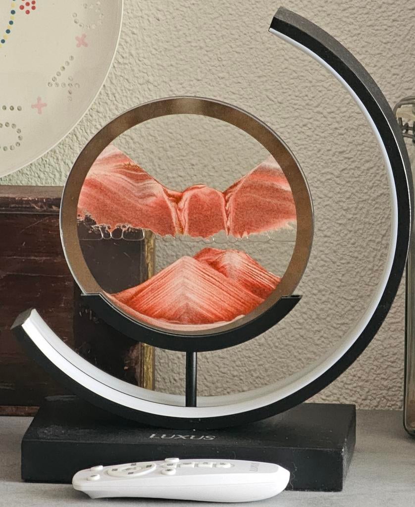 Bewegende Zandkunst Lamp - Met Afstandsbediening - 28cm, Ophalen of Verzenden, Nieuw