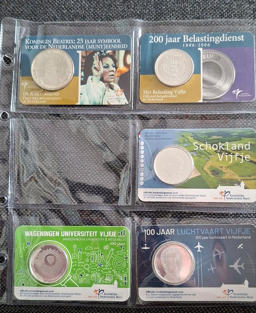 Diverse coincards verkeerde om in verpakking, Ophalen of Verzenden