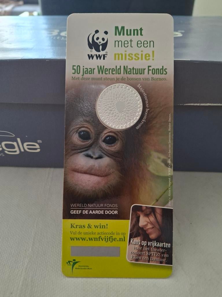 WWF Munt met een missie - 50 jaar Wereld Natuur Fonds, Postzegels en Munten, Munten | Nederland, Verzenden, Koningin Beatrix, Overige waardes