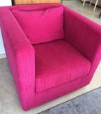 Hard roze brede rib stoel, Ophalen, Eenpersoons, Minder dan 75 cm, Zo goed als nieuw