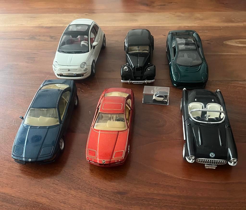 Modelauto’s 7 stuks om op te knappen. Schaal 1:24 en 1:18, Ophalen of Verzenden, Zo goed als nieuw, Auto