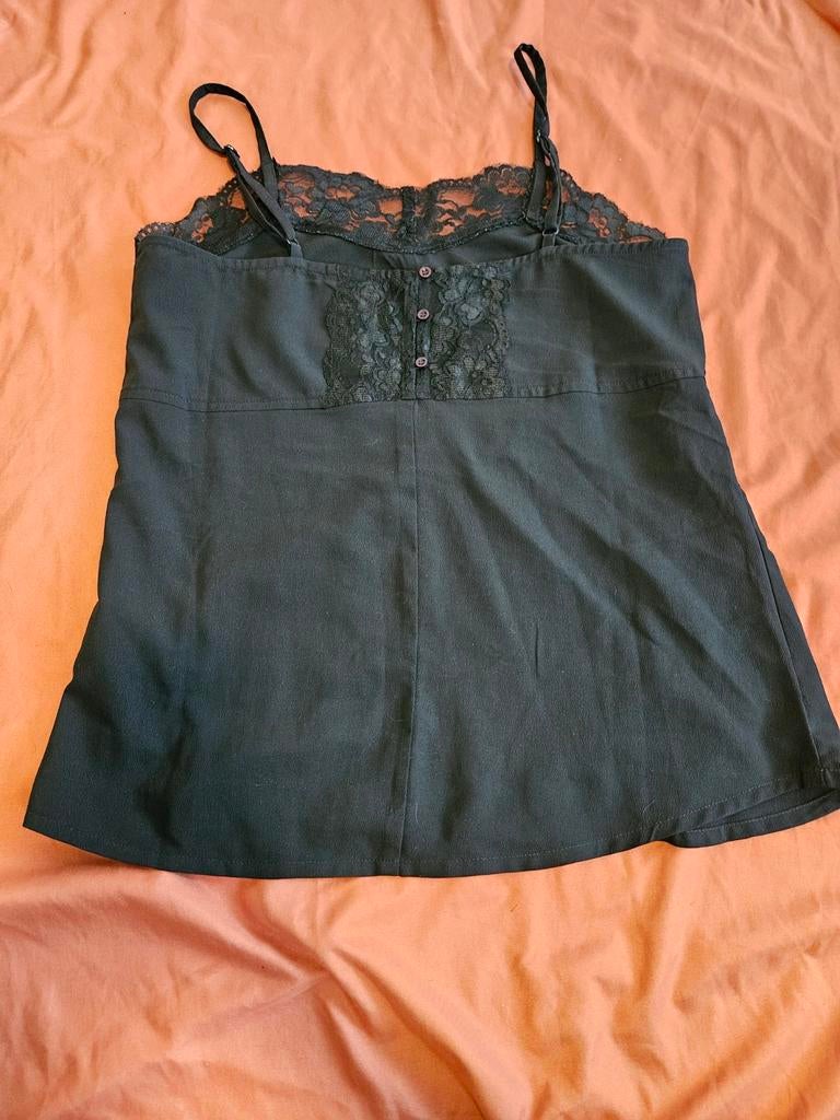 Zwart Ichi topje met kant maat S, Kleding | Dames, Tops, Verzenden, Zwart, Zo goed als nieuw, Ichi