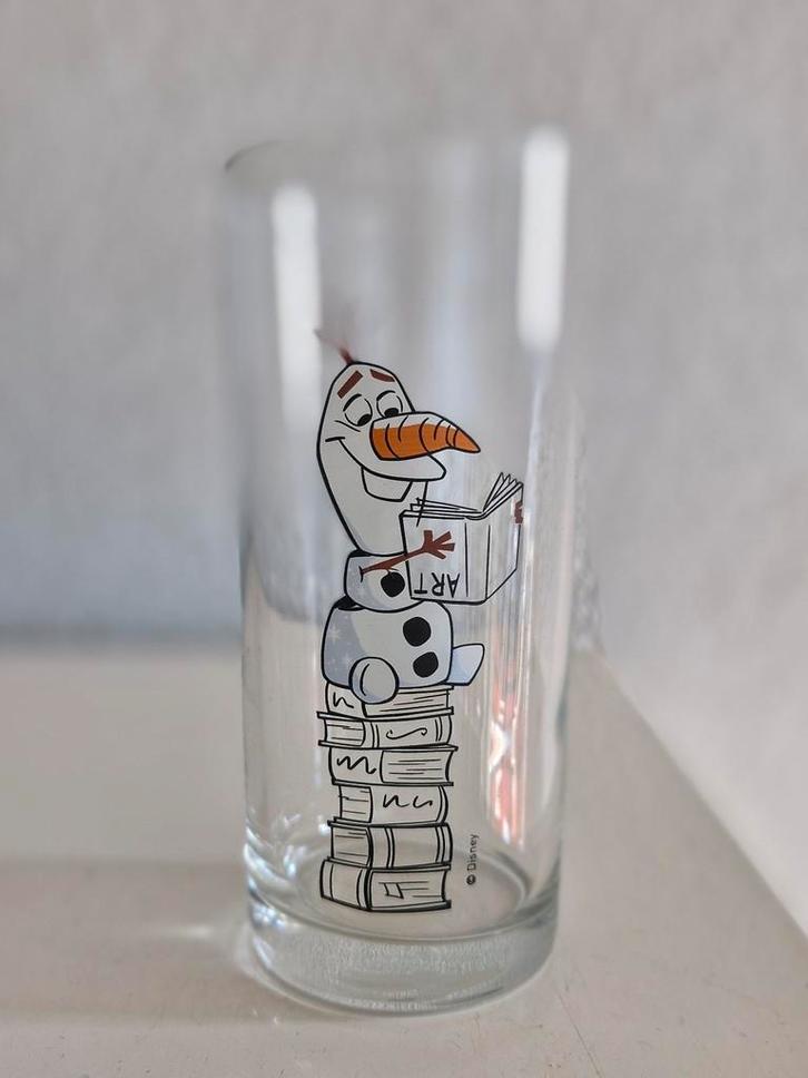 Frozen glas, Verzamelen, Glas en Borrelglaasjes, Zo goed als nieuw, Frisdrankglas, Ophalen of Verzenden