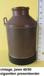vintage, jaren 50 koperen sigaretten presenteerder/melkbusje, Ophalen of Verzenden, Gebruikt, Overige typen