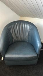 Leren stoeltje blauw, Ophalen, Gebruikt, Eenpersoons, Minder dan 75 cm