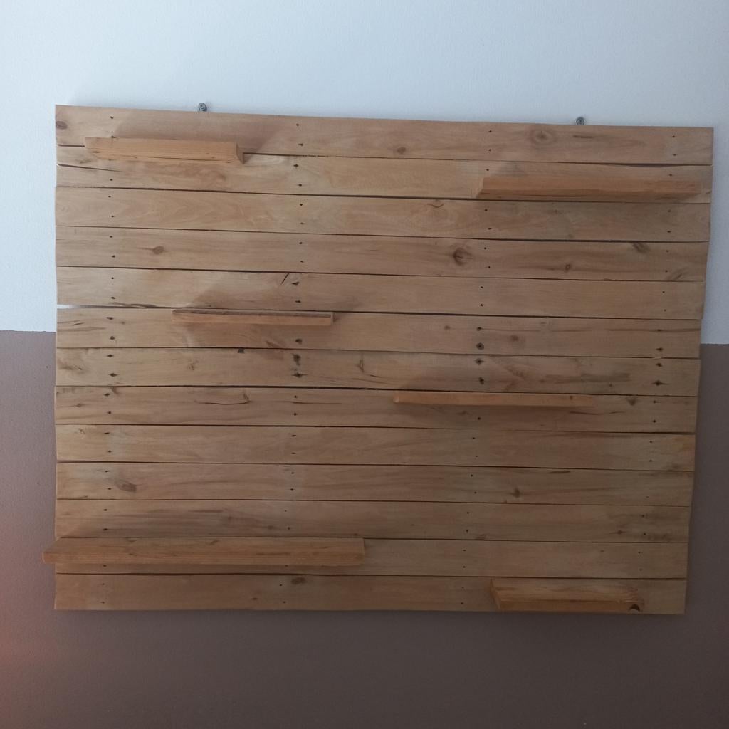 Houten wandbord met plankjes, Ophalen of Verzenden
