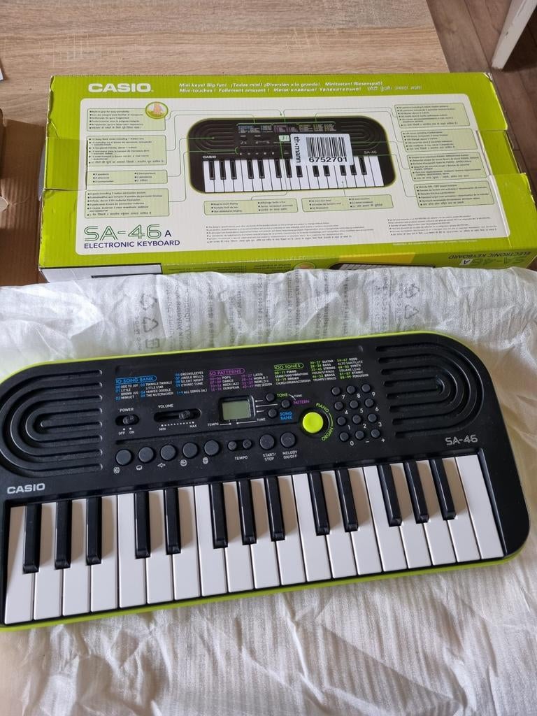 Casio SA-46A Elektronisch Keyboard - Zo goed als nieuw, Ophalen of Verzenden, Zo goed als nieuw, Overige aantallen, Casio