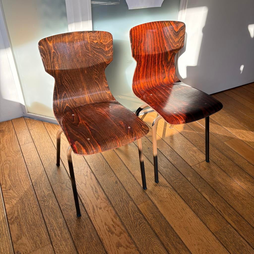 Kinderstoeltjes, Huis en Inrichting, Stoelen, Ophalen, Gebruikt, Twee, Bruin