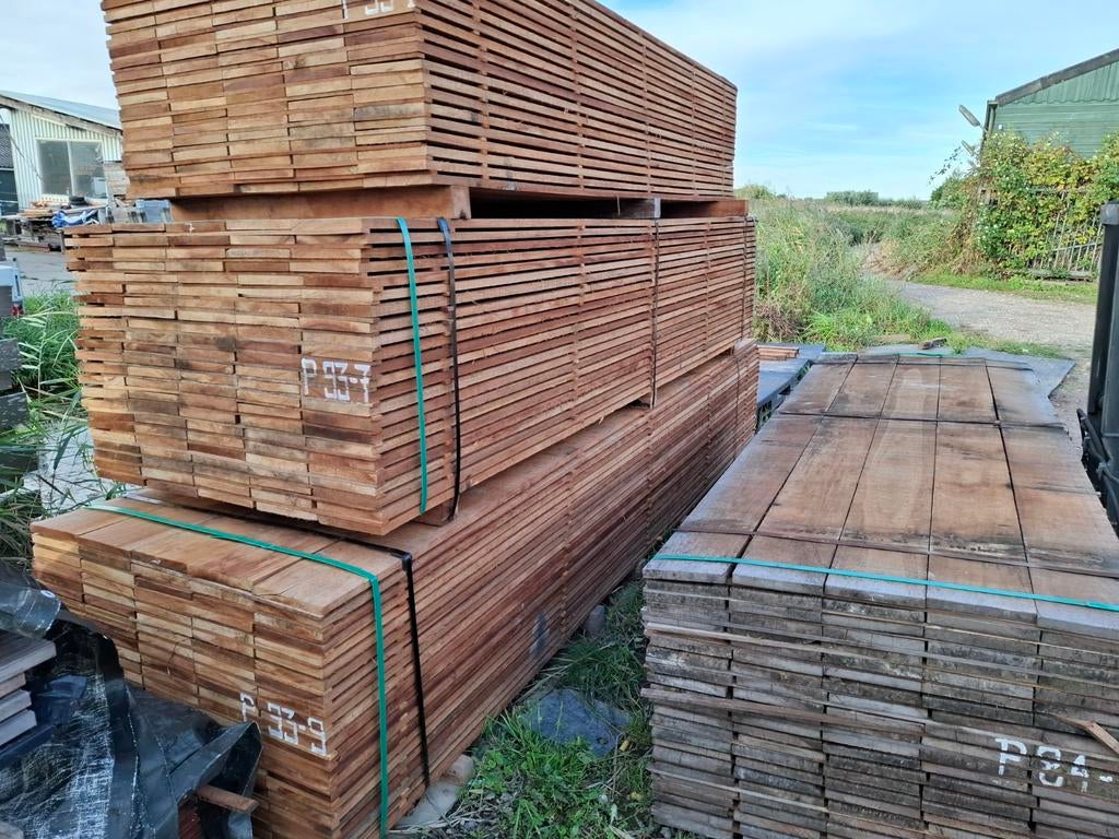 Beschoeiing hout planken 2.5 . 3 . 3.5 en 4 m bezorgen mogel, Tuin en Terras, Ophalen, Planken, Nieuw, Hardhout