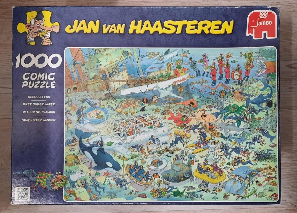 Jan van Haasteren legpuzzel 1000 stukjes - Pret onder water, Ophalen, Meer dan 50 stukjes, Gebruikt, 6 jaar of ouder